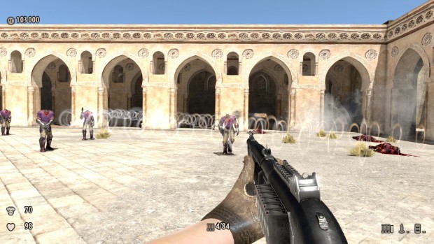 Direkt vor einem Bosskampf müssen Sams Munitionsreserven leiden.